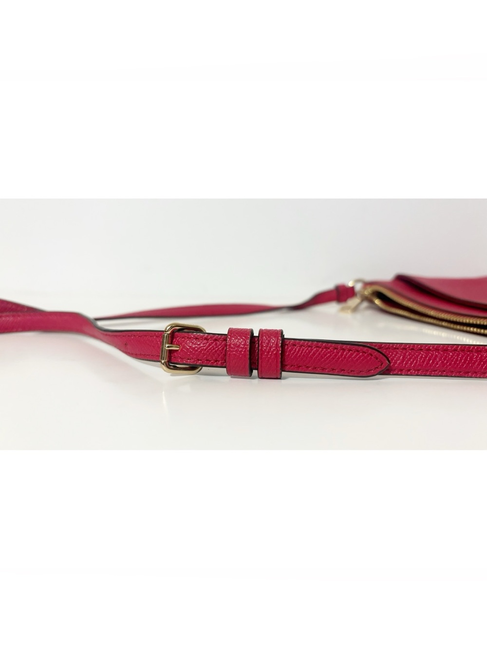 Coach Crossbody Purse Bag w/Pop-Up Pouch, Raspberry Purse, Tan/Brown Pouch - Picture 6 of 13